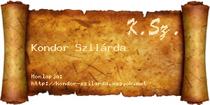 Kondor Szilárda névjegykártya